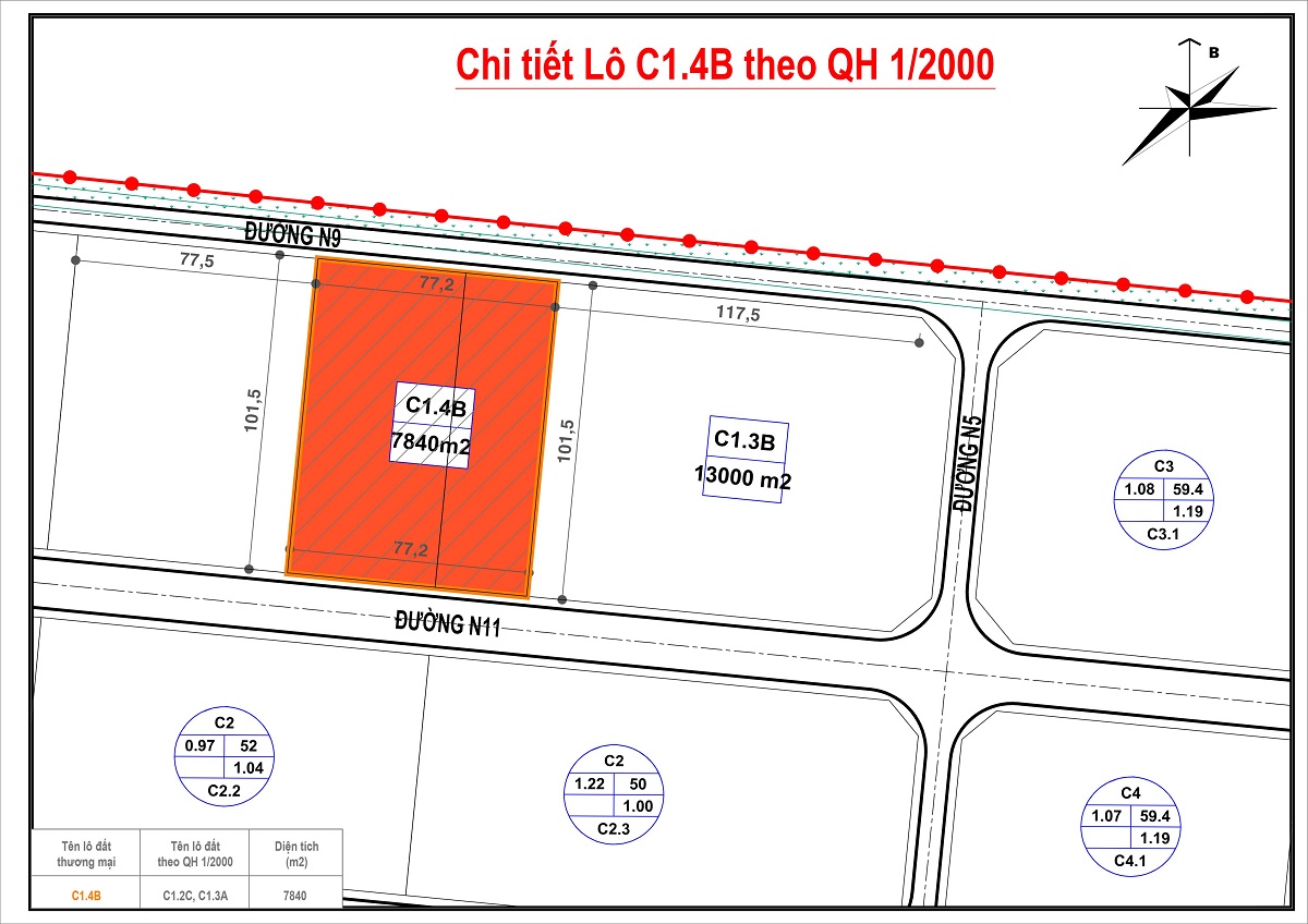 Diện Tích Phân Khu Điển Hình KCN Cầu Cảng Phước Đông Diện Tích Phân Khu Điển Hình KCN Cầu Cảng Phước Đông
