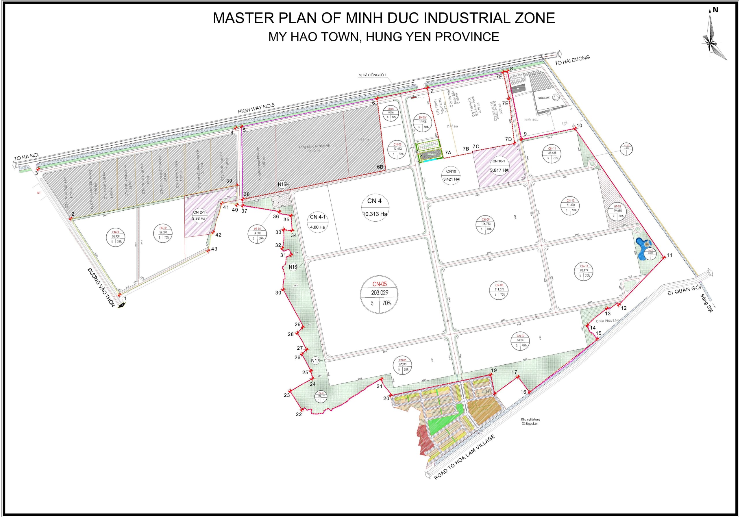 Mặt Bằng Khu Công Nghiệp Minh Đức Mặt Bằng Khu Công Nghiệp Minh Đức