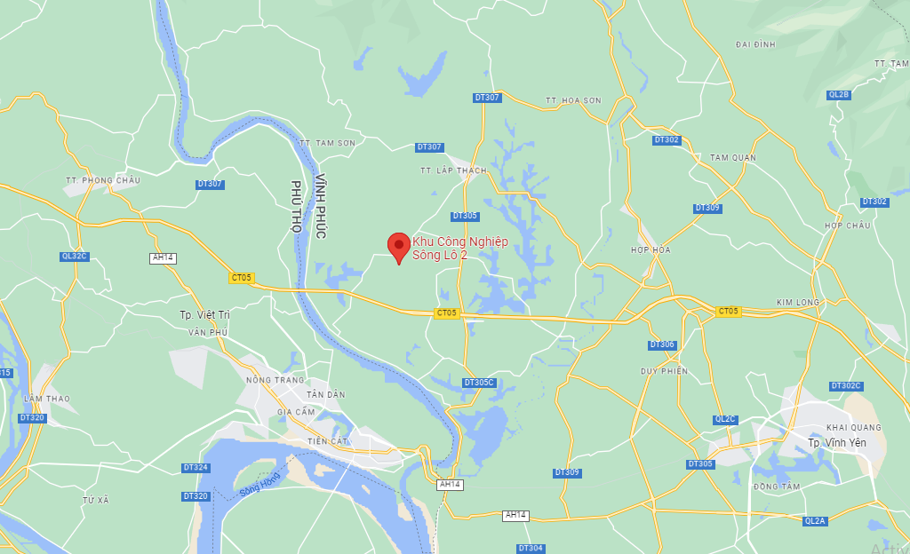 Vị Trí Khu Công Nghiệp Sông Lô II Vị Trí Khu Công Nghiệp Sông Lô II