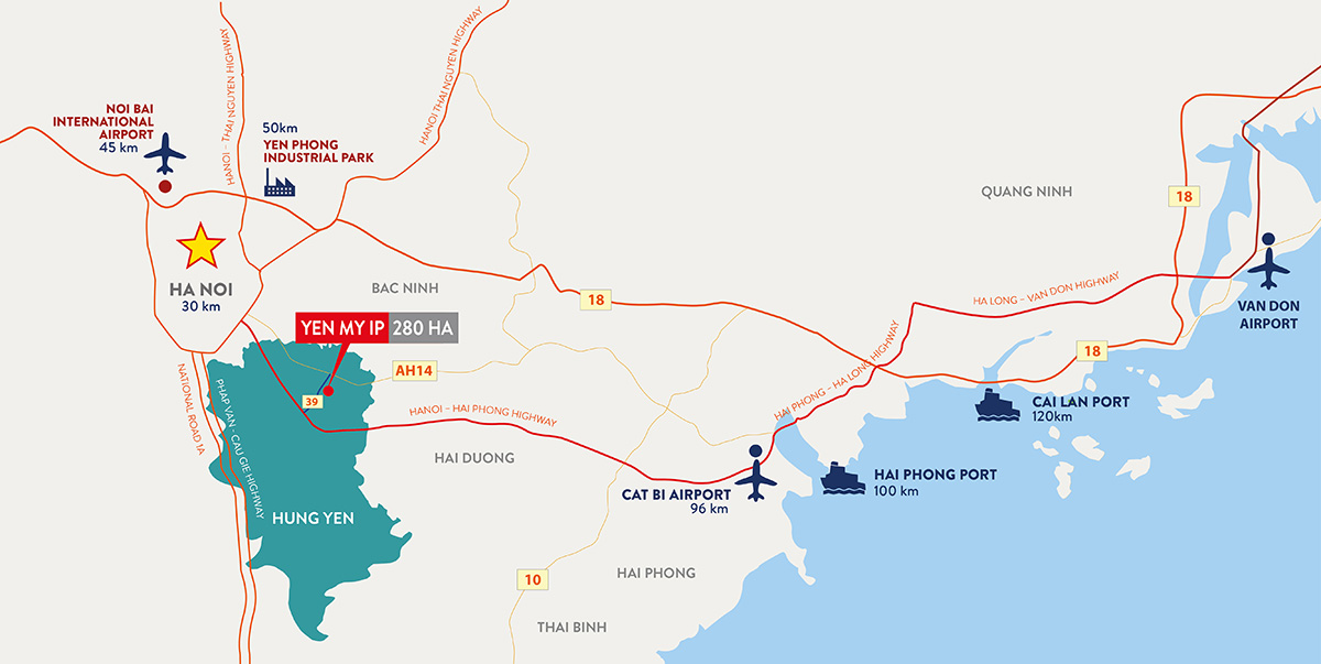 Vị Trí Khu Công Nghiệp Yên Mỹ Vị Trí Khu Công Nghiệp Yên Mỹ