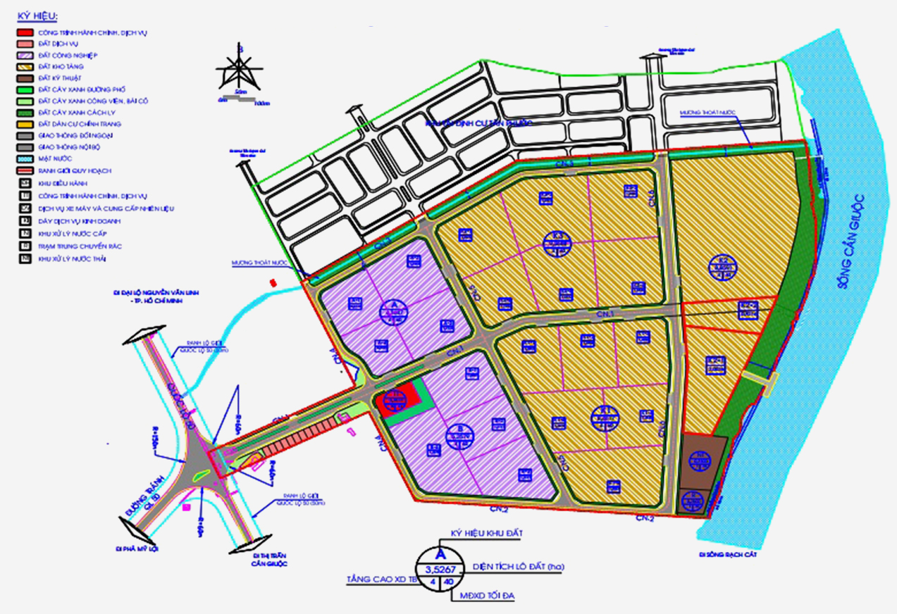 Mặt Bằng Khu Công Nghiệp Tân Kim Mở Rộng