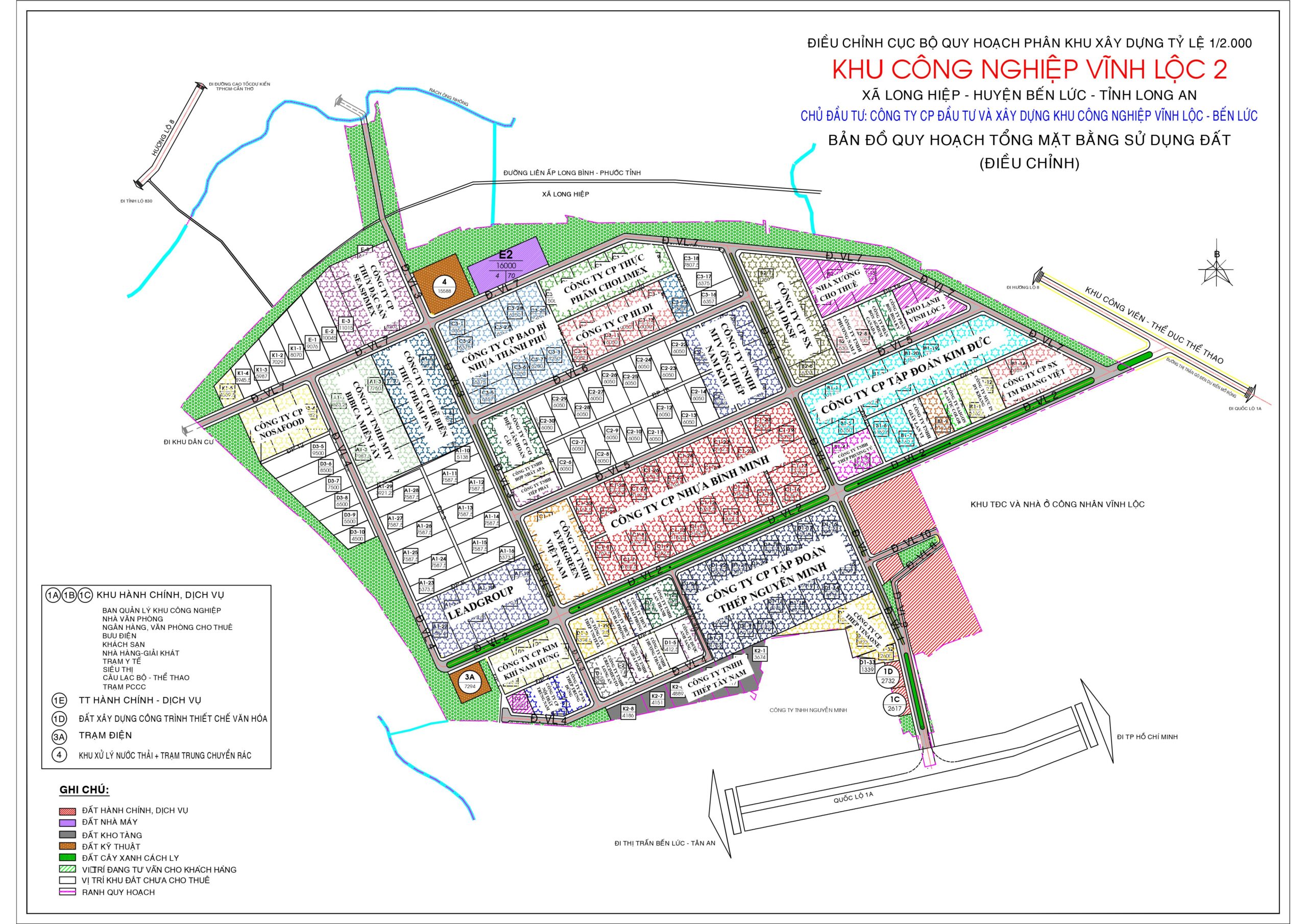 Mặt Bằng Khu Công Nghiệp Vĩnh Lộc 2