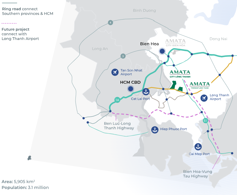 Vị Trí Khu Công Nghiệp Amata City Long Thành Vị Trí Khu Công Nghiệp Amata City Long Thành