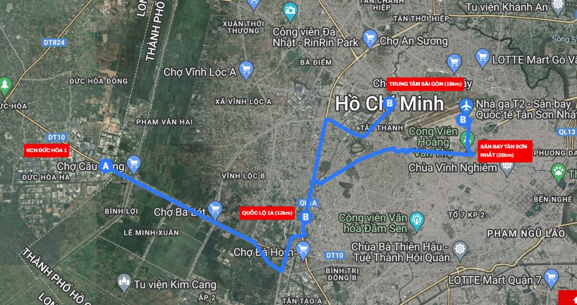 Vị Trí Khu Công Nghiệp Đức Hòa 1 Vị Trí Khu Công Nghiệp Đức Hòa 1