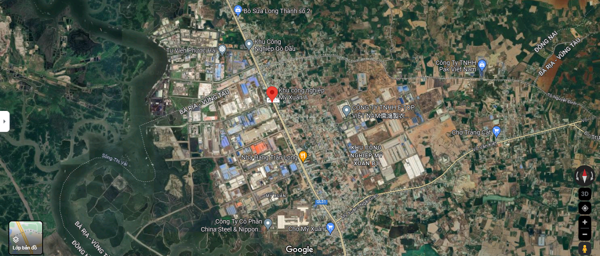 Vị Trí Khu Công Nghiệp Mỹ Xuân A IDICO Vị Trí Khu Công Nghiệp Mỹ Xuân A IDICO