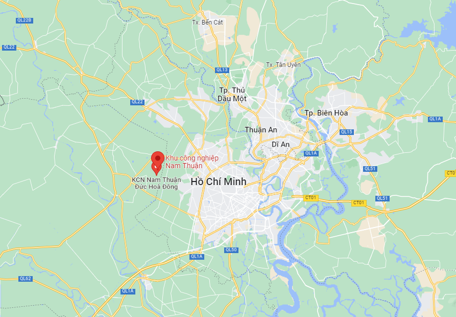 Vị Trí Khu Công Nghiệp Nam Thuận Vị Trí Khu Công Nghiệp Nam Thuận
