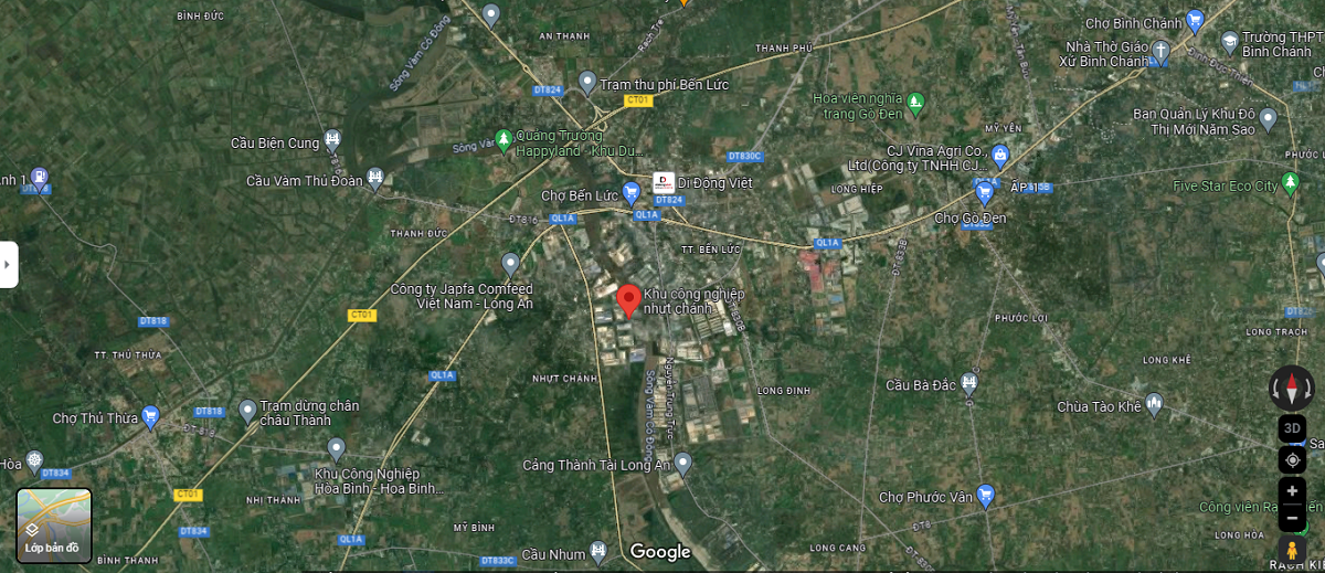 Vị Trí Khu Công Nghiệp Nhựt Chánh Vị Trí Khu Công Nghiệp Nhựt Chánh