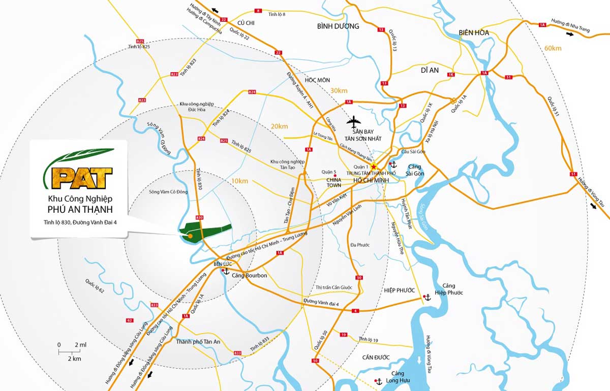 Vị trí Khu công nghiệp Phú An Thạnh Long An Vị trí Khu công nghiệp Phú An Thạnh Long An