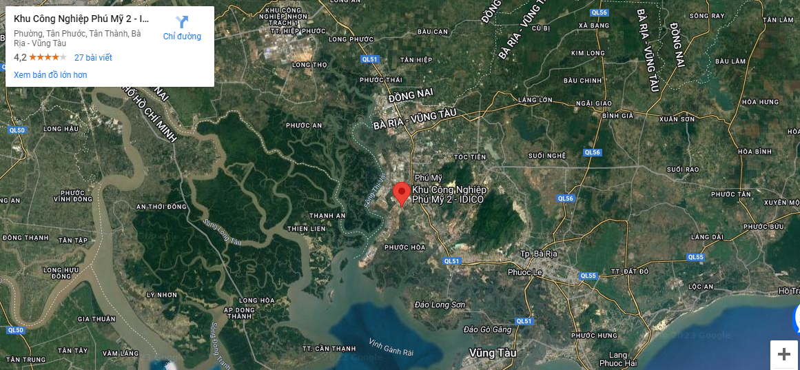 Vị Trí Khu Công Nghiệp Phú Mỹ 2 IDICO Vị Trí Khu Công Nghiệp Phú Mỹ 2 IDICO