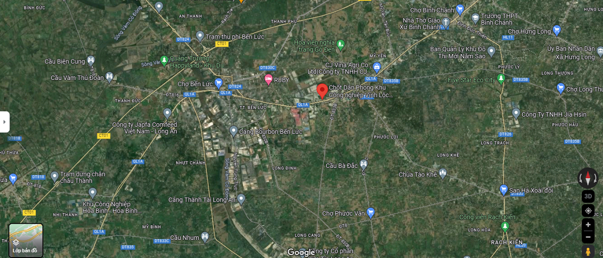 Vị Trí Khu Công Nghiệp Vĩnh Lộc 2 Long An