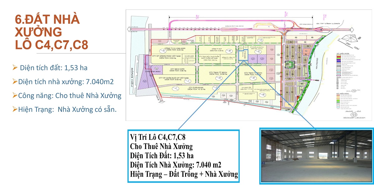 Đất Nhà Xưởng Lô C4, C7, C8 Khu Công Nghiệp Bình Minh Đất Nhà Xưởng Lô C4, C7, C8 Khu Công Nghiệp Bình Minh
