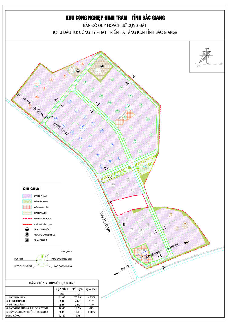 Mặt Bằng Khu Công Nghiệp Đình Trám Mặt Bằng Khu Công nghiệp Đình Trám