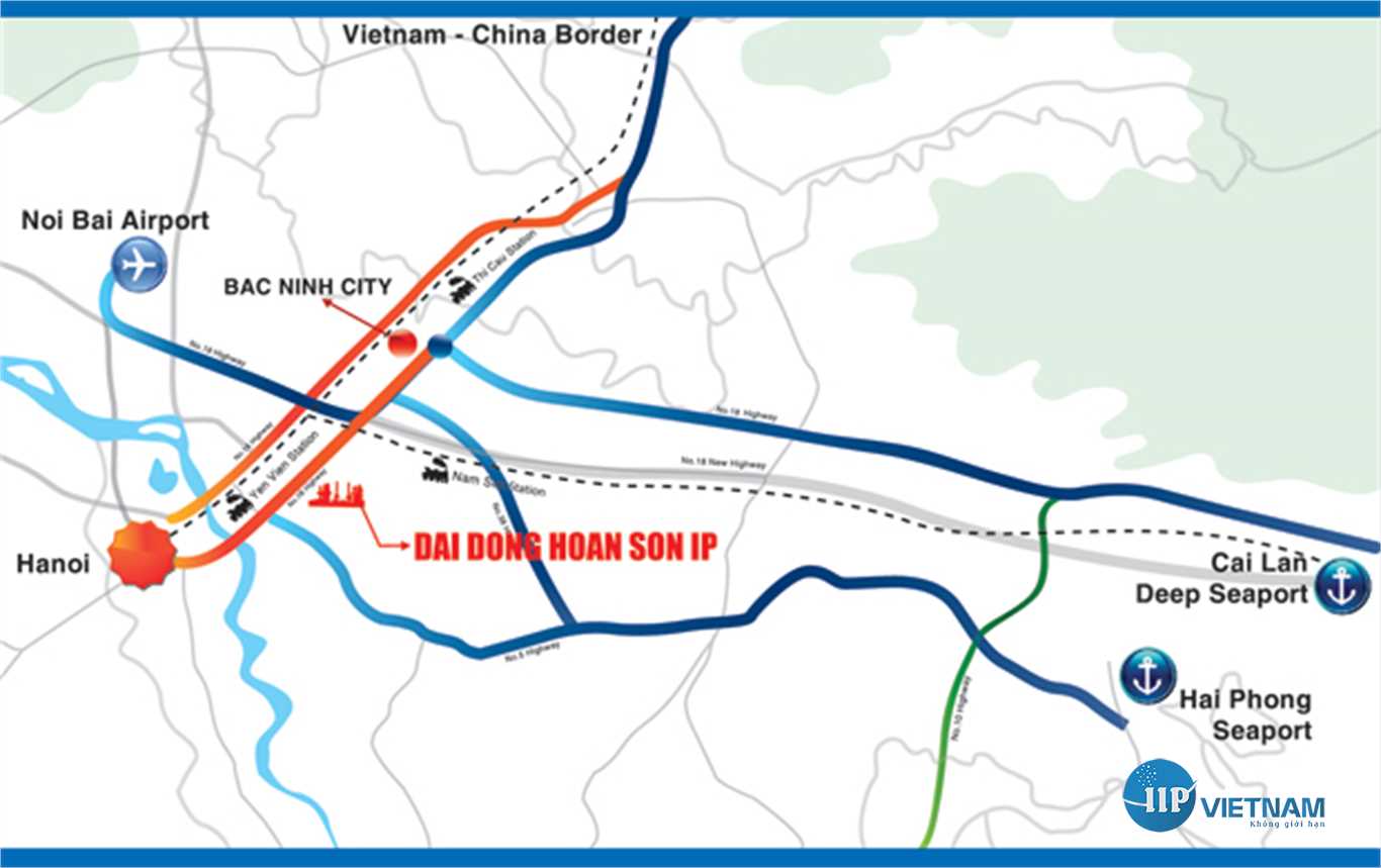Vị Trí Khu Công Nghiệp Đại Đồng - Hoàn Sơn