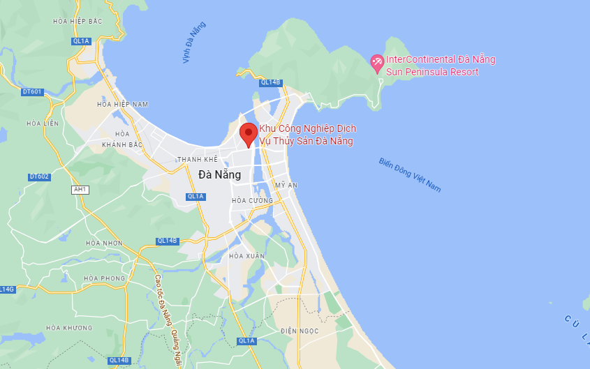 Vị Trí Khu Công Nghiệp Dịch Vụ Thuỷ Sản Đà Nẵng