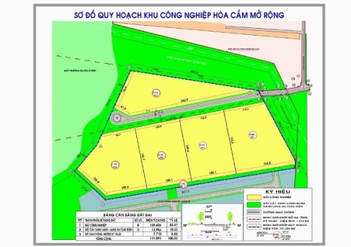 Mặt Bằng Khu Công Nghiệp Hoà Cầm Mở Rộng