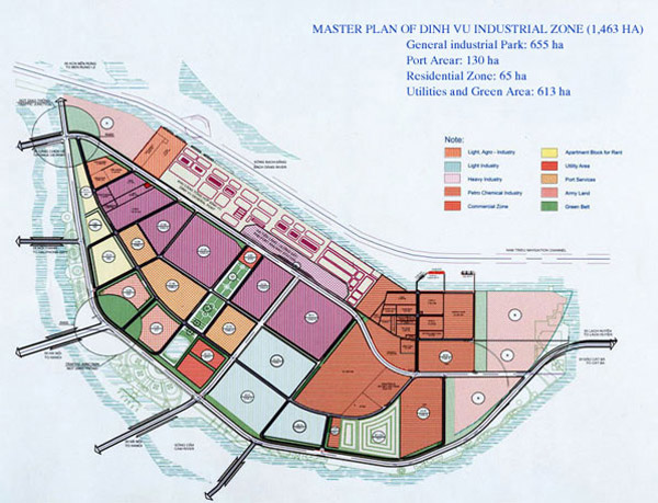 Mặt Bằng Khu Công Nghiệp MP Đình Vũ