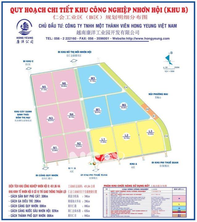 Mặt Bằng Khu Công Nghiệp Nhơn Hội B