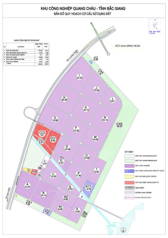 Mặt Bằng Khu Công Nghiệp Quang Châu Mặt Bằng Khu Công Nghiệp Quang Châu