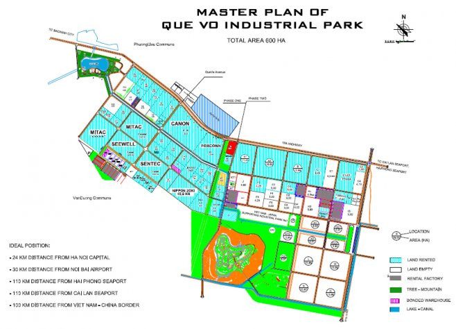 Mặt Bằng Khu Công Nghiệp Quế Võ 1