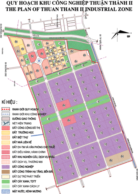 Mặt Bằng Khu Công Nghiệp Thuận Thành 2
