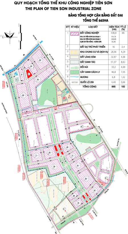 Quy Hoạch Tổng Thế Khu Công Nghiệp Tiên Sơn Quy Hoạch Tổng Thế Khu Công Nghiệp Tiên Sơn
