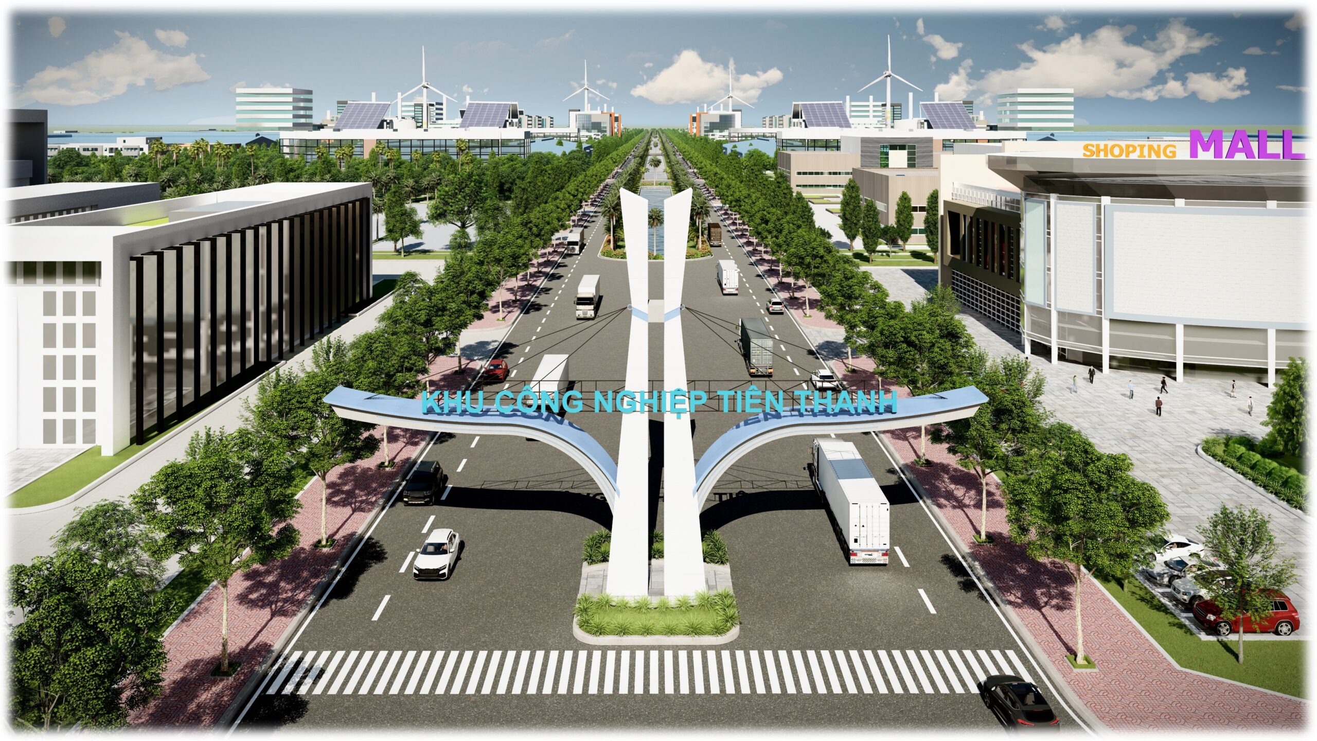 Cổng Chính Khu Công Nghiệp Tiên Thanh