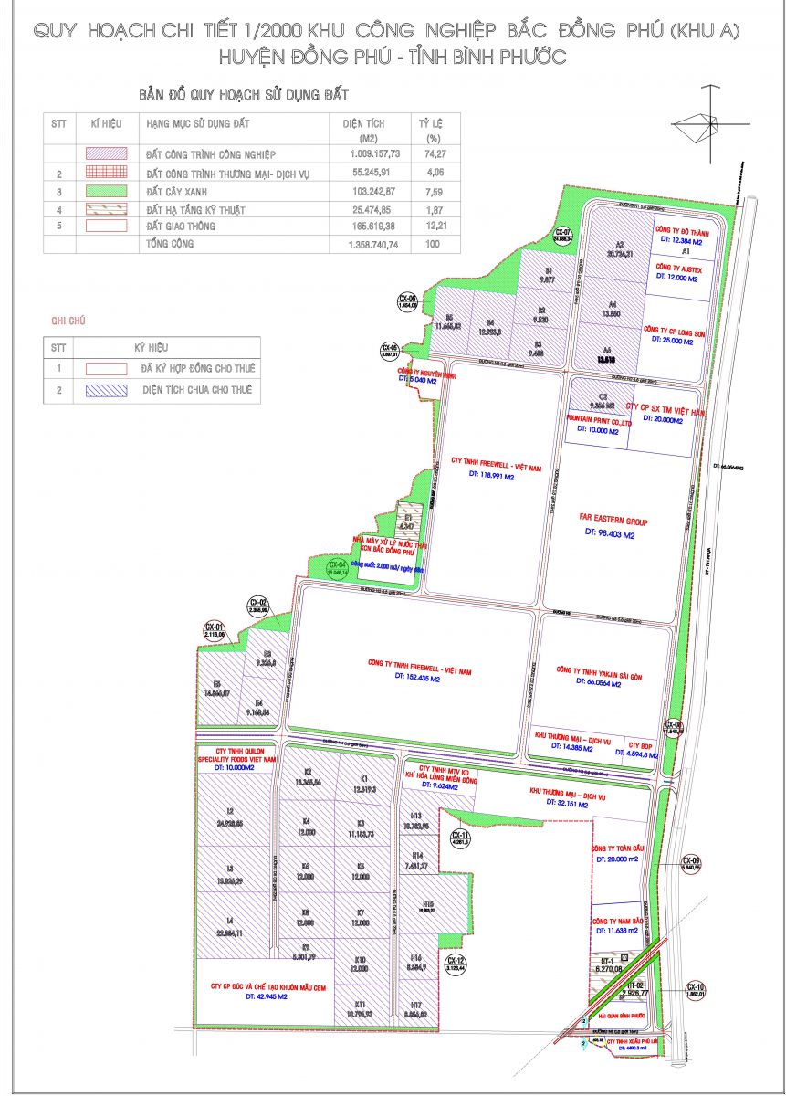 Mặt Bằng Khu Công Nghiệp Bắc Đồng Phú Mặt Bằng Khu Công Nghiệp Bắc Đồng Phú