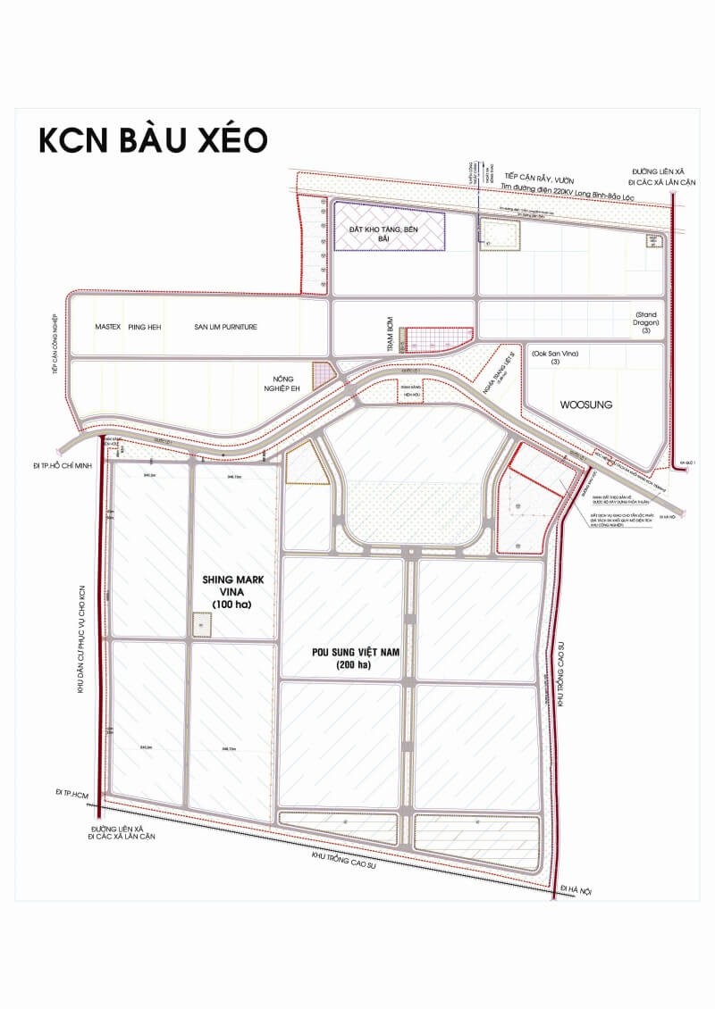 Mặt Bằng Khu Công Nghiệp Bàu Xéo Đồng Nai Mặt Bằng Khu Công Nghiệp Bàu Xéo Đồng Nai