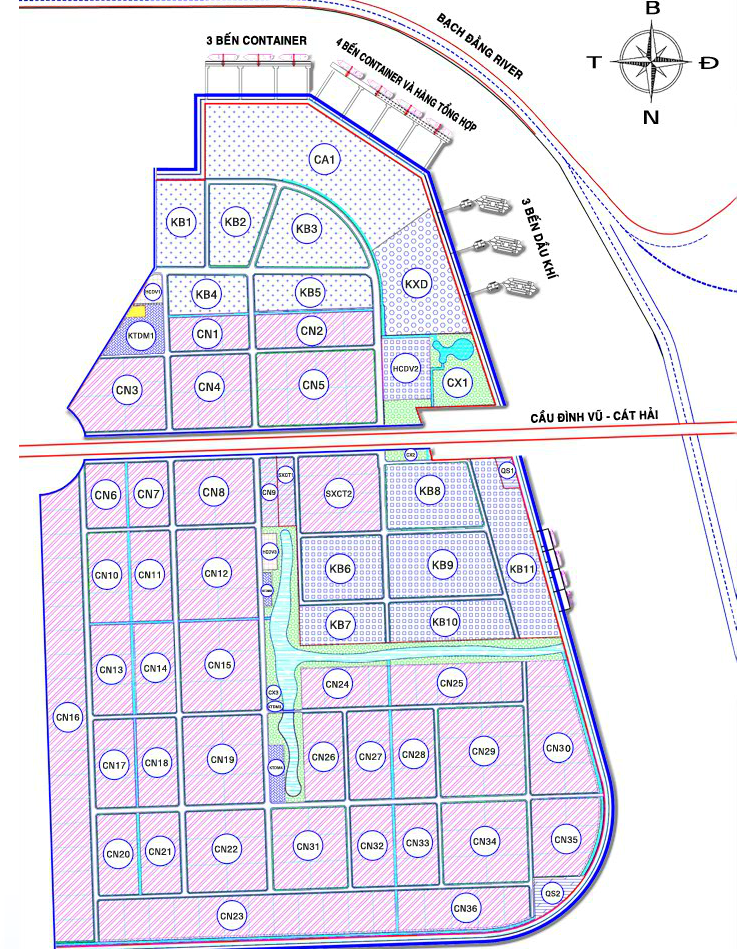 Mặt Bằng Khu Công Nghiệp Nam Đình Vũ