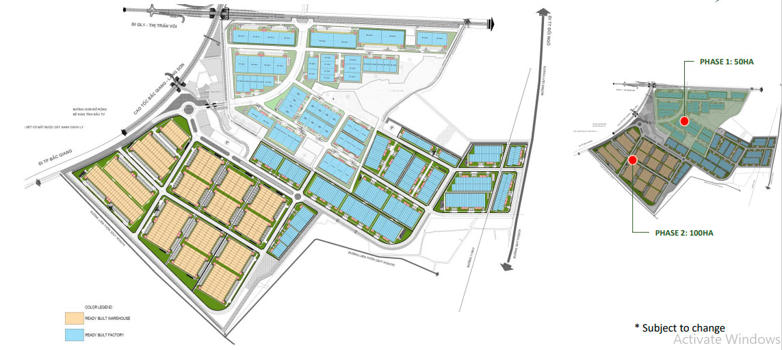 Mặt Bằng Khu Công Nghiệp Tân Hưng Bắc Giang
