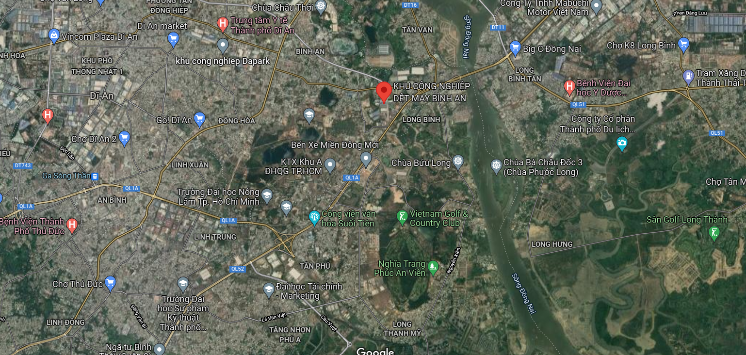Vị Trí Khu Công Nghiệp Bình An Vị Trí Khu Công Nghiệp Bình An