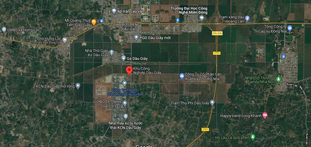 Vị Trí Khu Công Nghiệp Dầu Giây Vị Trí Khu Công Nghiệp Dầu Giây