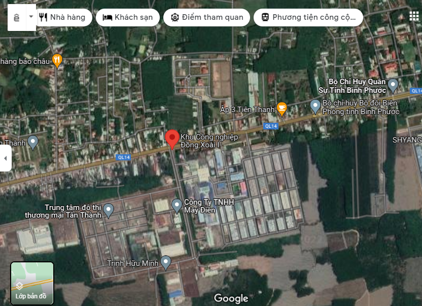 Vị Trí Khu Công Nghiệp Đồng Xoài 1 Bình Phước