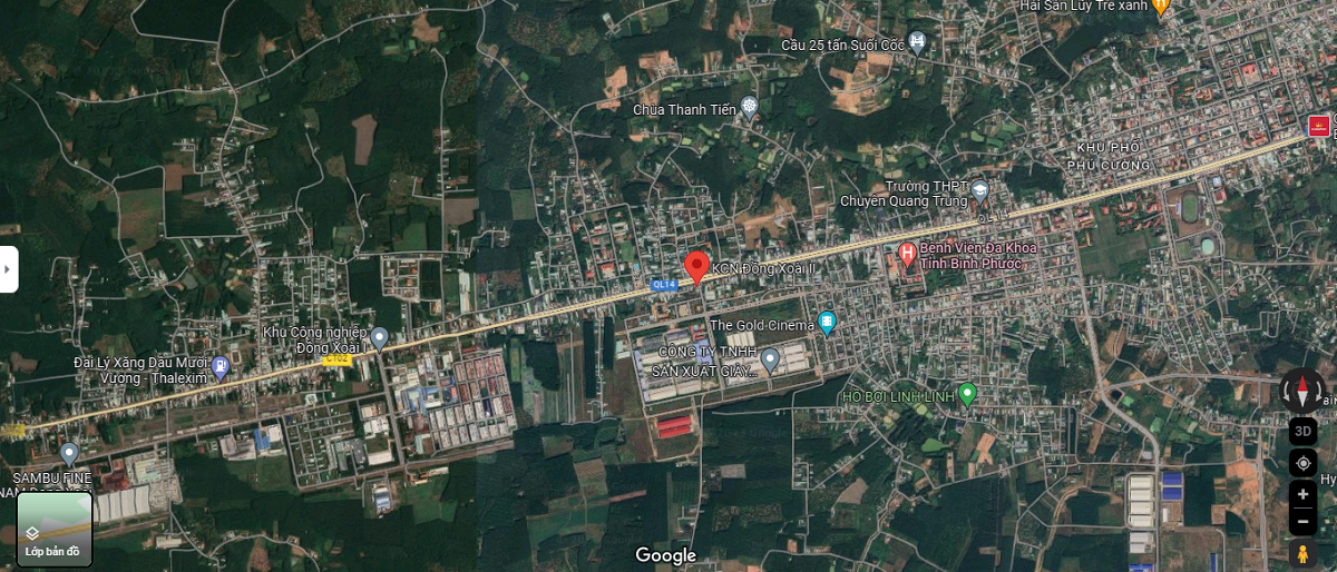 Vị Trí Khu Công Nghiệp Đồng Xoài 2 Bình Phước