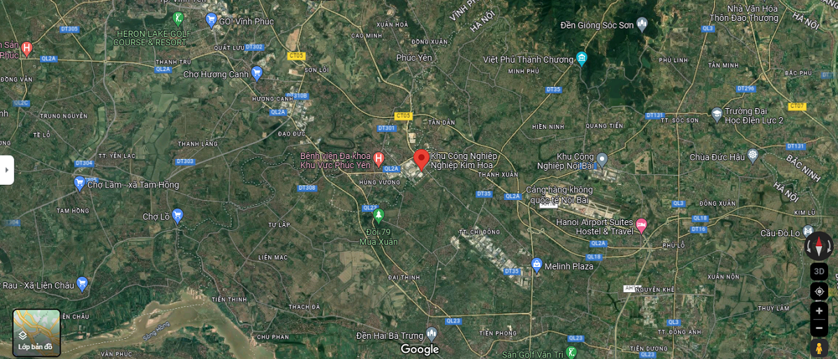Vị Trí Khu Công Nghiệp Kim Hoa IDICO Vĩnh Phúc Vị Trí Khu Công Nghiệp Kim Hoa IDICO Vĩnh Phúc