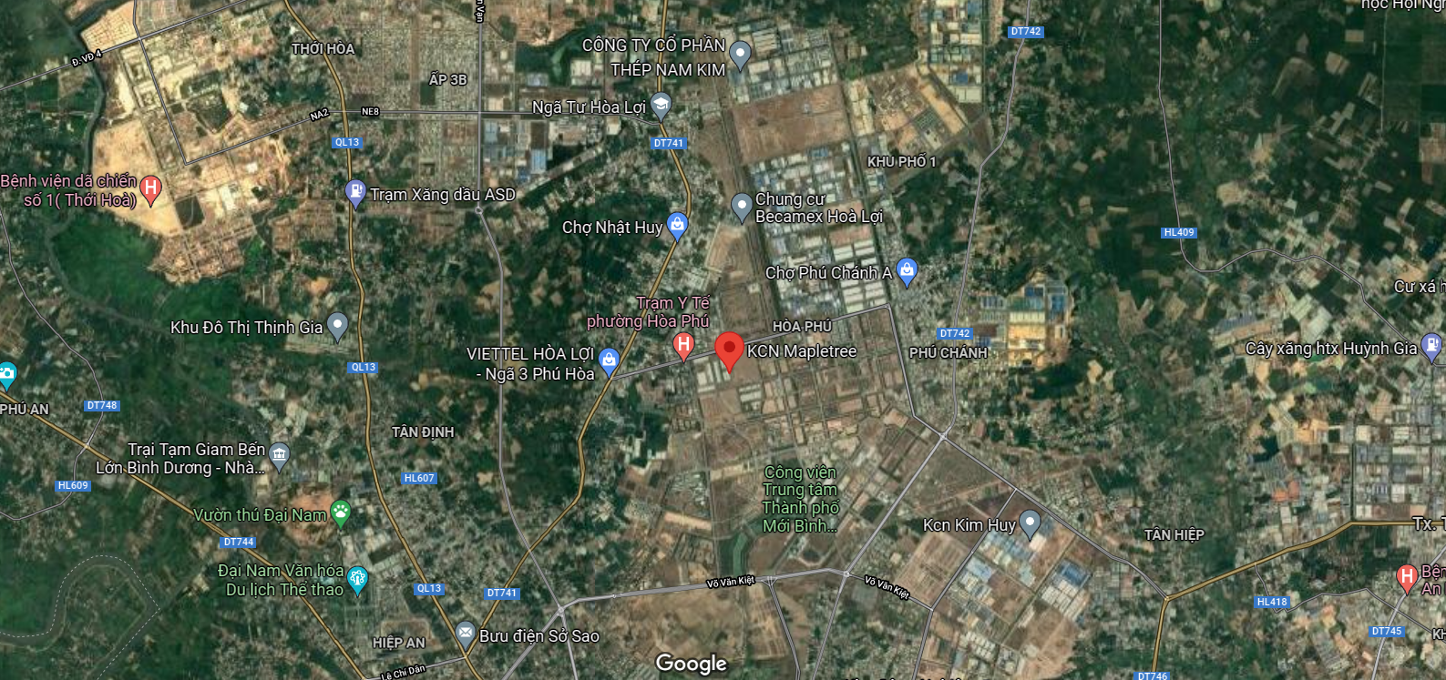Vị Trí Khu Công Nghiệp Mapletree Bình Dương Vị Trí Khu Công Nghiệp Mapletree Bình Dương