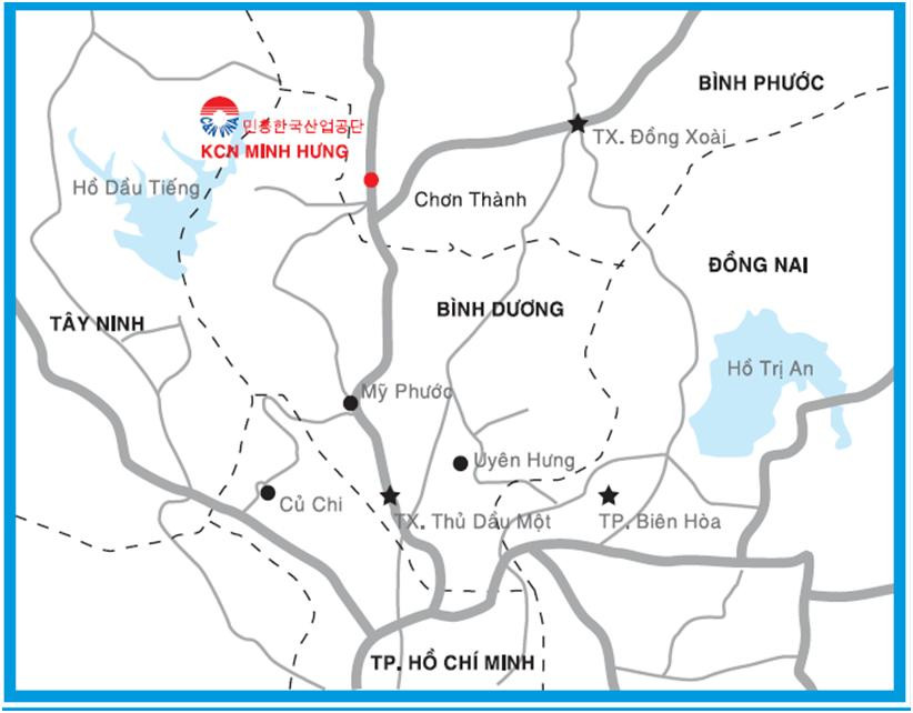 Vị Trí Khu Công Nghiệp Minh Hưng Hàn Quốc Vị Trí Khu Công Nghiệp Minh Hưng Hàn Quốc