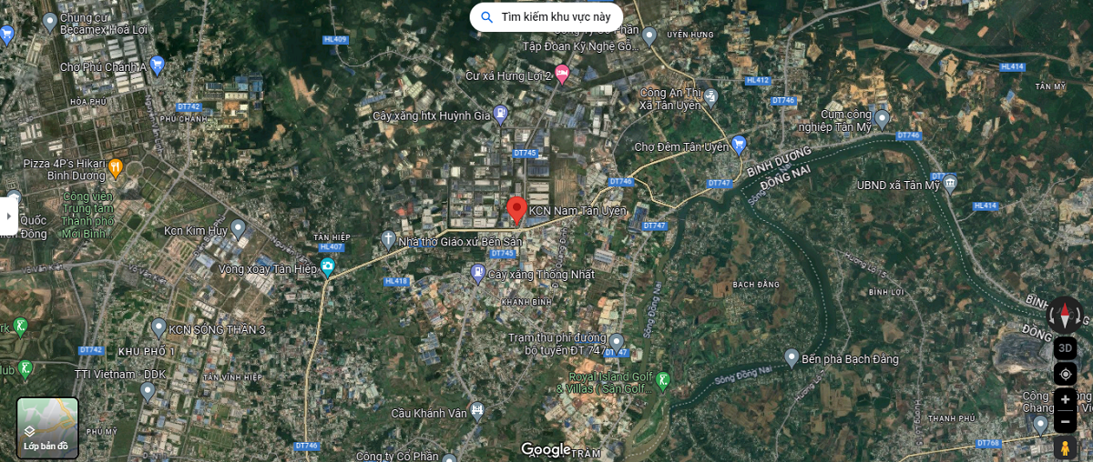Vị Trí Khu Công Nghiệp Nam Tân Uyên