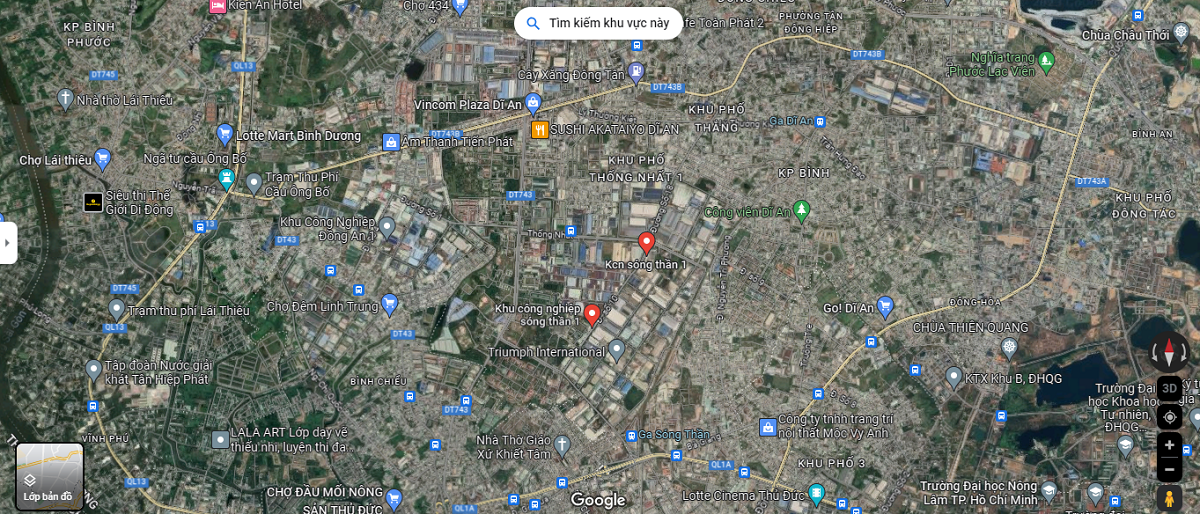 Vị Trí Khu Công Nghiệp Sóng Thần 1 Bình Dương Vị Trí Khu Công Nghiệp Sóng Thần 1 Bình Dương