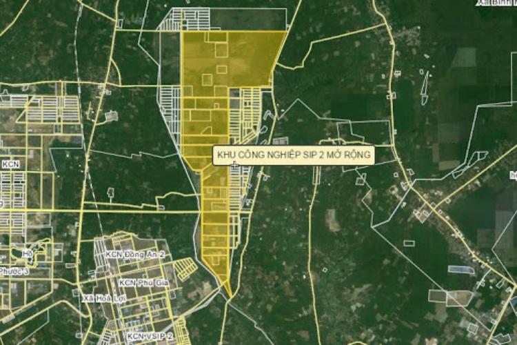 Vị Trí Khu Công Nghiệp Vsip 2 Bình Dương Vị Trí Khu Công Nghiệp Vsip 2 Bình Dương